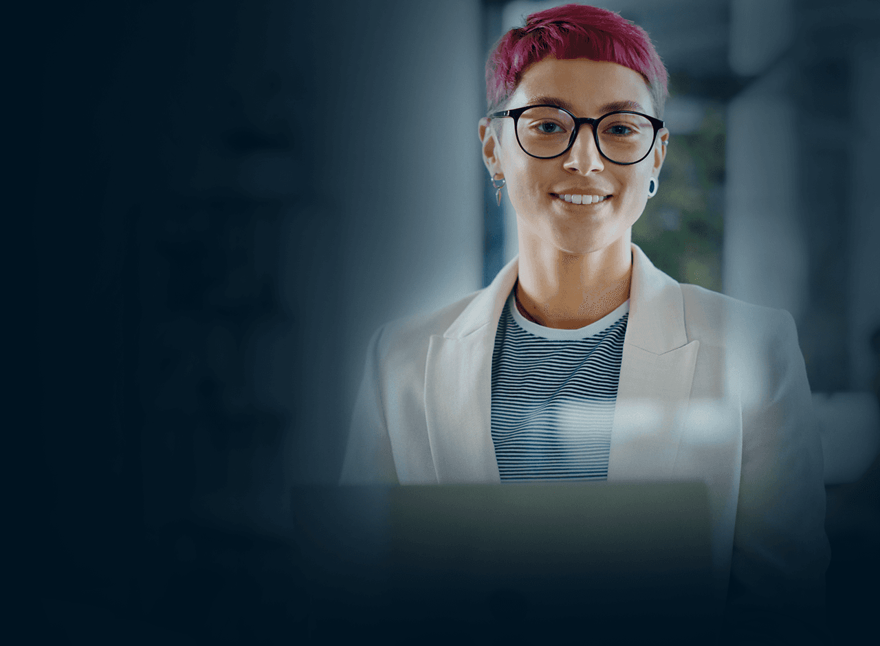 young employee smiling 